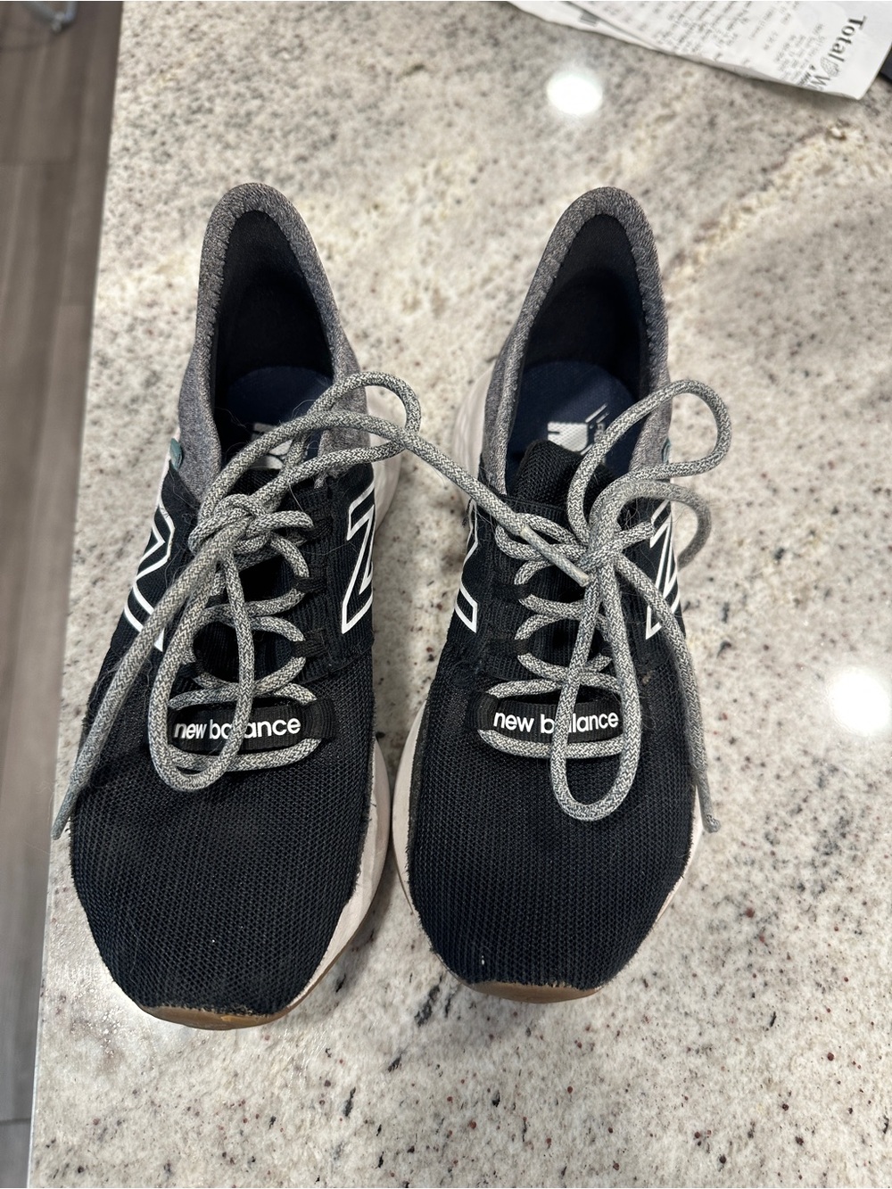 New Balance Girls Black and Gray Athletic Sneakers